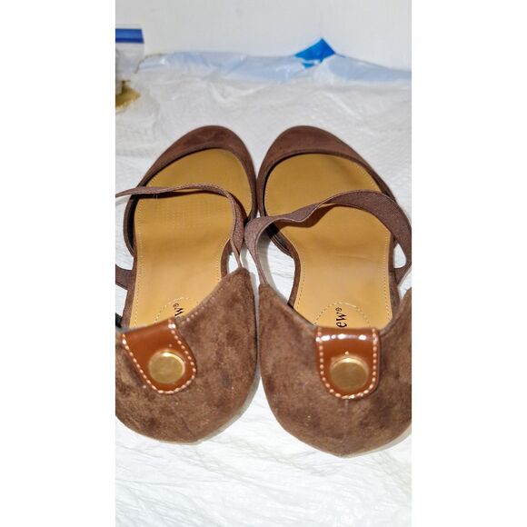 Comfortview Women's Mary Jane Shoes Low Heels Faux Suede Slip Ons Size 12 - Picture 12 of 12